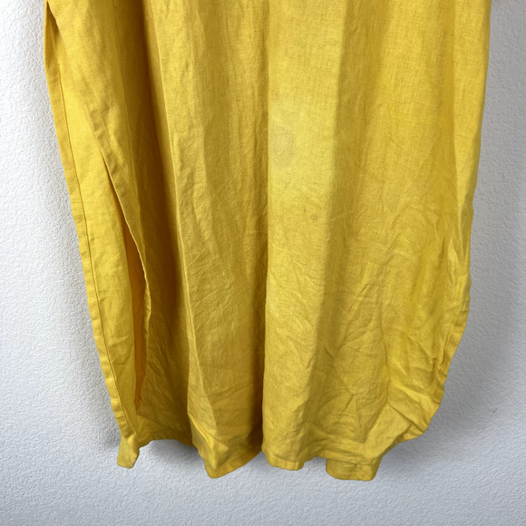 Amber Gohar Embroidered Dress Womens Small Yellow Midi Long Sleeve Floral - Picture 4 of 10